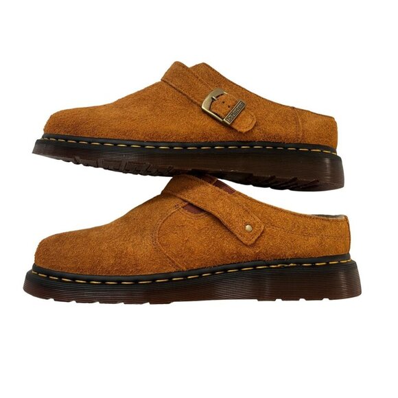 Dr. Martens Mens Tan Suede Isham Shearling-Lined Slip-On Mules 12 US New NWOT main image 4